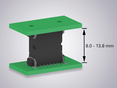 Printplaten stapelen met One27-connectoren
