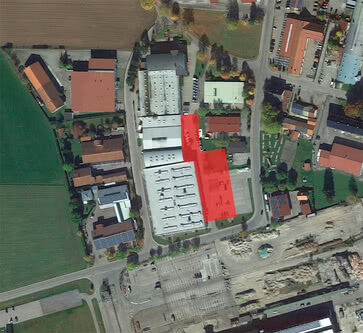 Luchtfoto van de ept-fabriek inPeiting